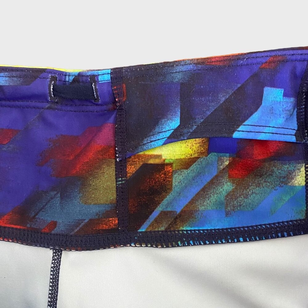 Athleta Cropped Colorburst Sonar Running Leggings Womens Medium Athletic Stretch - Picture 9 of 10